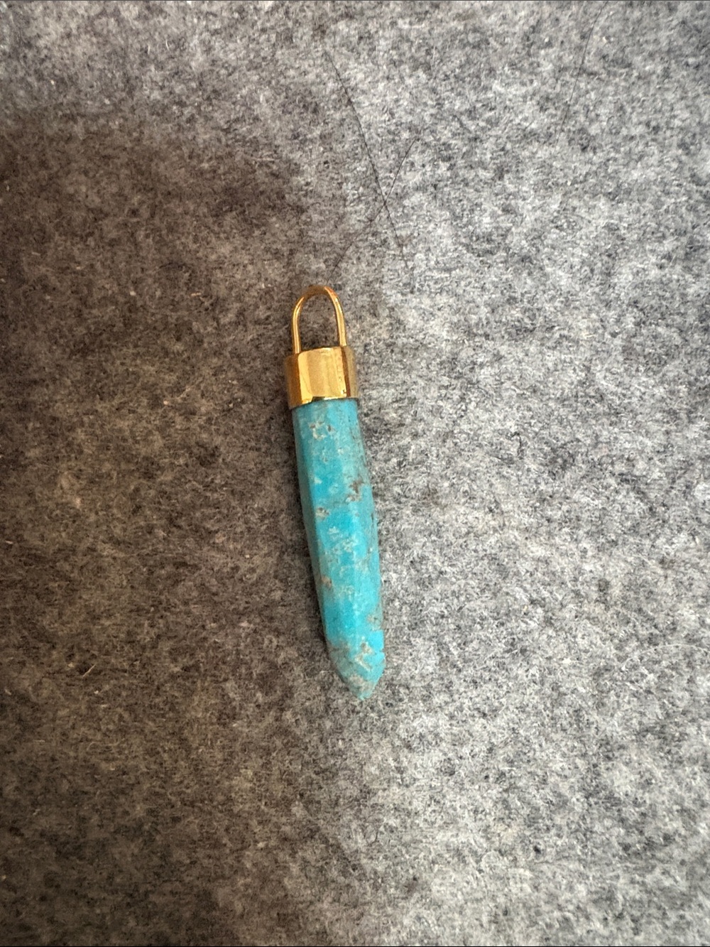 Shakti Turquoise Point 14k Gold Pendant Charm